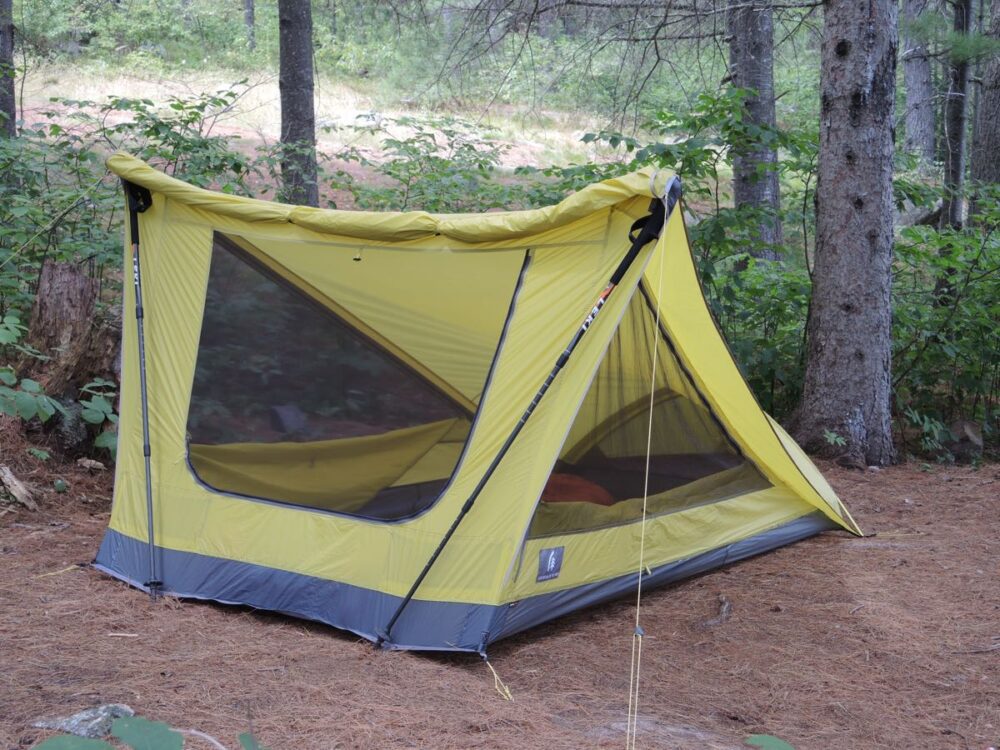 SET UP #2 - Under the Stars - Sleeping under the stars without the bugs - roll up the front flap - Bon Echo Park, Ontario Tentesity 1