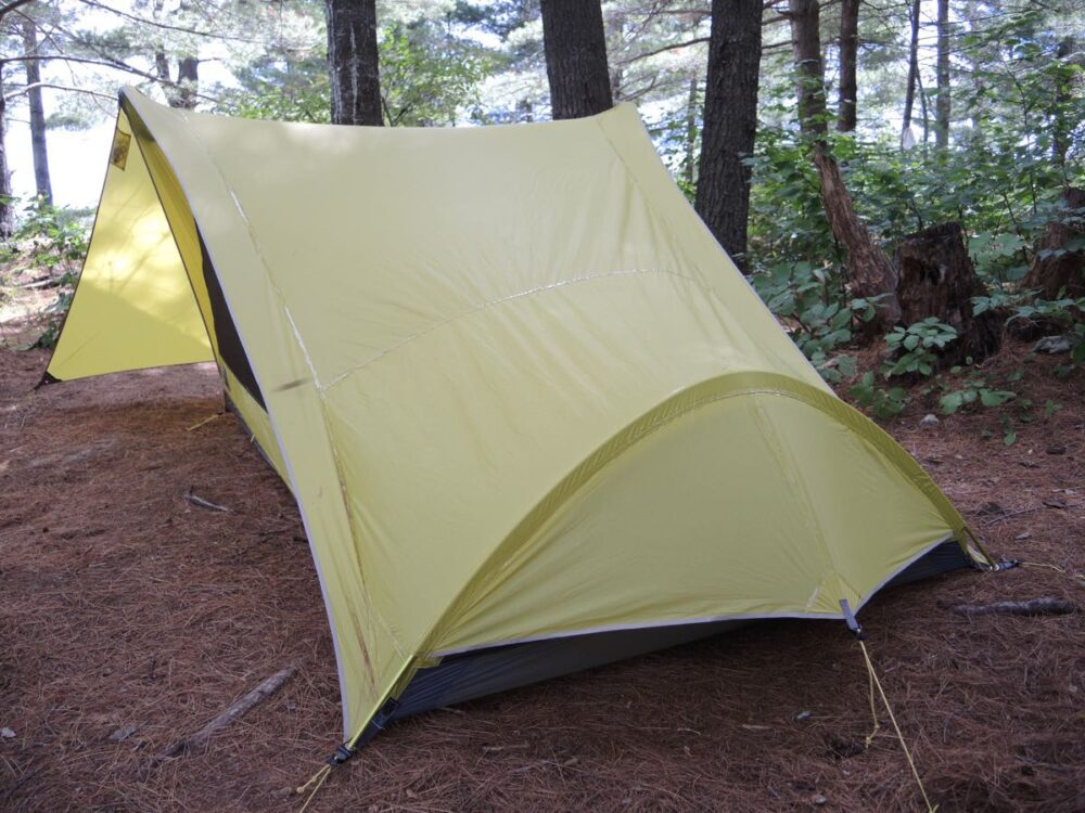 View from the back - making the tent tight is easy with the design. Tentesity 6
