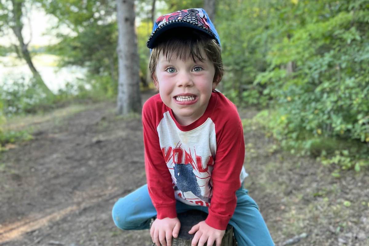 Camping with grandson Austin - Ontario Provincial Parks, 2022 Austin camping4x6